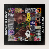 黒誇りを持ったパズル ジグソーパズル (横)