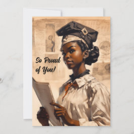 黒誇りを持った人女子院生 案内状