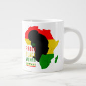 黒誇りを持った人黒人歴史月旗 ジャンボコーヒーマグカップ (右)