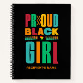 黒誇りを持った女の子ブラックヒストリー月家族 ノートブック (正面)