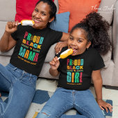 黒誇りを持った女の子ブラックヒストリー月家族 Tシャツ