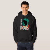 黒誇りを持った家族の黒い履歴月 パーカ (正面フル)