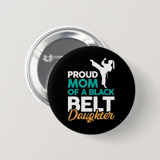 黒誇りを持った帯の娘の母14 缶バッジ (正面&裏面)