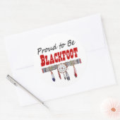 黒誇りを持った足のデカール ラウンドシール (封筒)