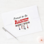 黒誇りを持った足のデカール ラウンドシール (封筒)