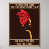黒誇りを持った黒人のアメリカ人女性、私は嵐だ ポスター (正面)