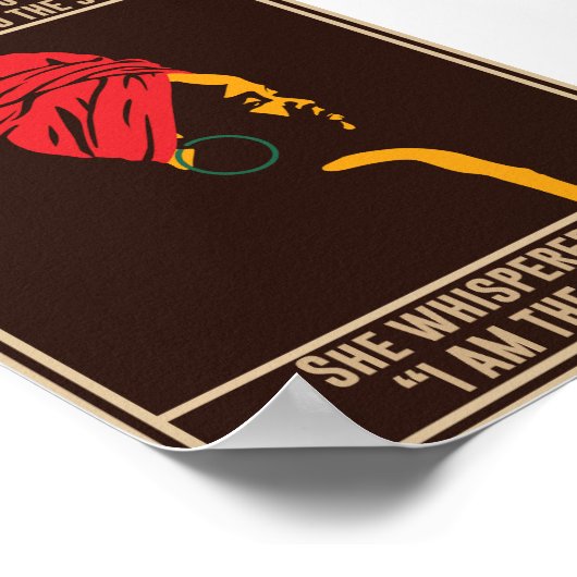 黒誇りを持った黒人のアメリカ人女性、私は嵐だ ポスター (角)