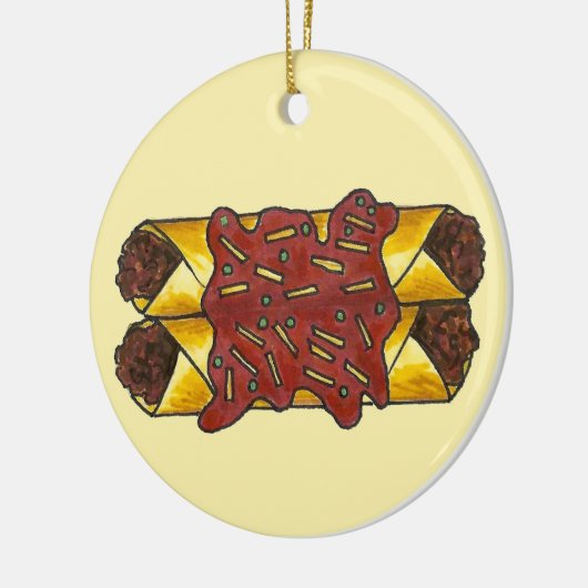 黒豆エンチラダステックスメックスメキシコ料理 セラミックオーナメント (左)