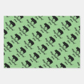 黒豚ファーム動物のシルエットカスタムクリスマス ラッピングペーパーシート (正面3)