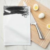 黒象と白象 キッチンタオル (四つ折り)