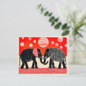 黒象に赤い月を付ける シーズンポストカード (スタンド正面)