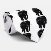 黒象のシルエット ネクタイ (ロール)