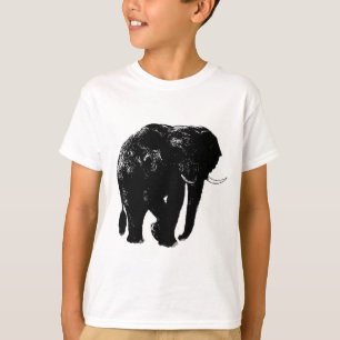 黒象のシルエット Tシャツ
