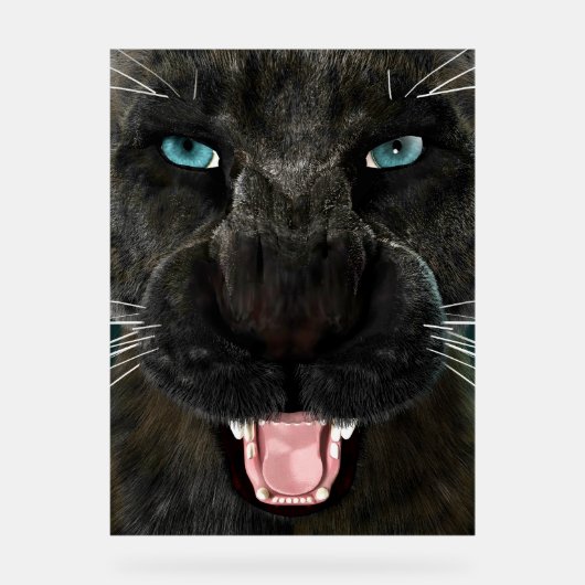 黒豹ビッグキャット アクリルサイン (正面)