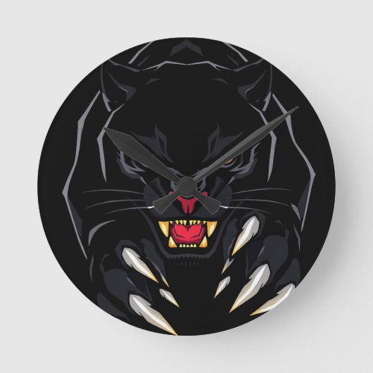 黒豹 ラウンド壁時計 (正面)