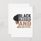 黒賛美と美しいアフロの歴史月 サンキューカード (正面/裏面)