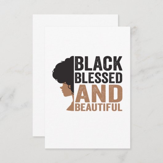 黒賛美と美しいアフロの歴史月 サンキューカード (正面/裏面)