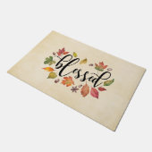 黒賛美書と紅葉で ドアマット (アングル)