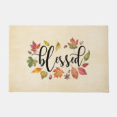 黒賛美書と紅葉で ドアマット (正面)