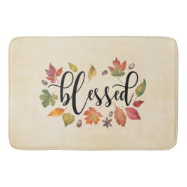 黒賛美書と紅葉で バスマット