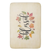 黒賛美書と紅葉で バスマット (正面縦)