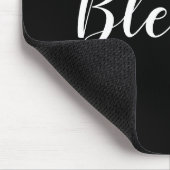 黒賛美白のスクリプカスタムト文字かわいい マウスパッド (コーナー)