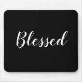 黒賛美白のスクリプカスタムト文字かわいい マウスパッド (正面)