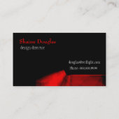 黒赤く抽象的な最小主義のデザイン 名刺 (裏面)
