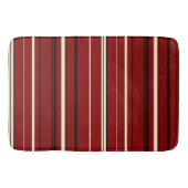 黒赤と白ストライプ色 バスマット (正面)