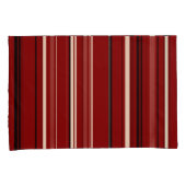 黒赤と白ストライプ色 枕カバー (正面右)