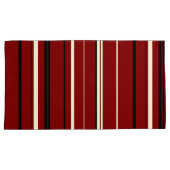 黒赤と白ストライプ色 枕カバー (正面右)