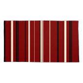 黒赤と白ストライプ色 枕カバー (裏面-左)