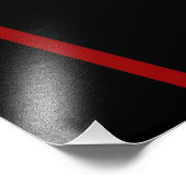 黒赤と白背景Pの抽象芸術線 フォトプリント (角)