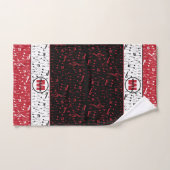 黒赤と白譜バスタオルセット バスタオルセット (ハンドタオル)