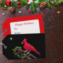 黒赤のホリデーに真っ赤なカーディナル