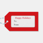 黒赤のホリデーに真っ赤なカーディナル ギフトタグ (裏面横)