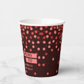 黒赤の紙吹雪で乾杯 紙コップ (左)
