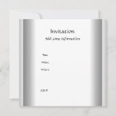 黒赤の誕生日パーティーへの招待 招待状 (裏面)