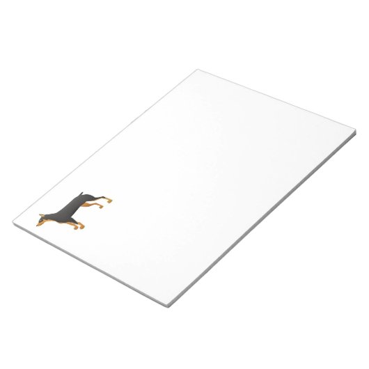 黒赤ドーベルマン（犬）新漫画 ノートパッド (アングル)