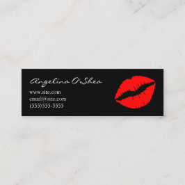 黒赤口紅 スキニー名刺