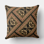 黒赤枠メダリオン枕 クッション (裏面)