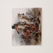 黒足のインディアン,アラビア馬を追う ジグソーパズル (縦)