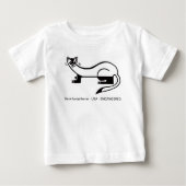 黒足クールのフェレット絶滅危惧動物グラフィック ベビーTシャツ (正面)
