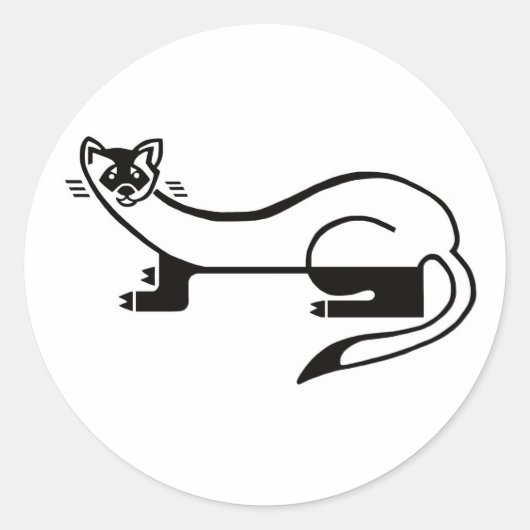 黒足フェレット – 動物愛好家-自然 – 米国 ラウンドシール (正面)