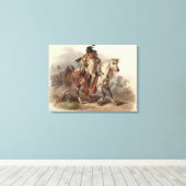 黒足絵画の戦士のキャンバスの人生からのA キャンバスプリント (インサイチュ (ウッドフロア))