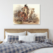 黒足絵画の戦士のキャンバスの人生からのA キャンバスプリント (インサイチュ (寝室))