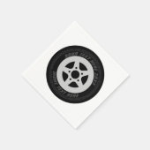 黒車の車タイヤ車輪オートレーステーマ スタンダードカクテルナプキン (角)