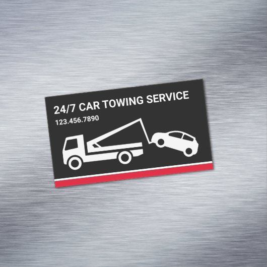 黒車曳航サービス曳航車 マグネット名刺 (インサイチュ)