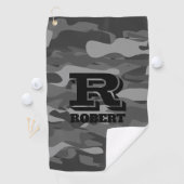 黒軍迷彩軍隊迷彩柄カスタム贈答品 ゴルフタオル (インサイチュ)