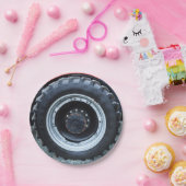 黒農用トラクタホイール ペーパープレート (パーティー)